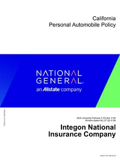 Personal Automobile Policy - National General Insurance
