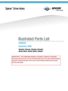 Illustrated Parts List - Dana Incorporated