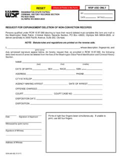 Request for Expungement/Deletion of Non-Conviction …