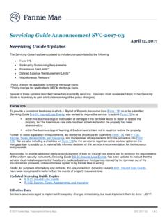 Servicing Guide Announcement SVC-2017-03 - Fannie Mae