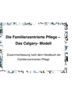 Die Familienzentrierte Pflege – Das Calgary- Modell
