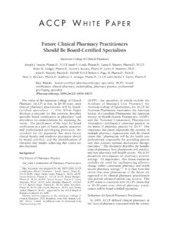 Future Clinical Pharmacy Practitioners Should Be Board ...