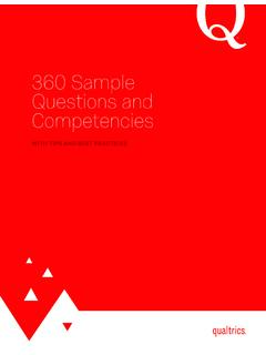 360 Sample Questions and Competencies - Qualtrics