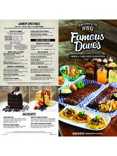 LUNCH SPECIALS - Famous Dave's