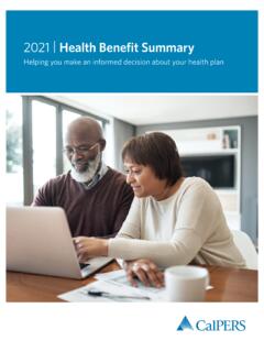 2021 Health Benefit Summary - CalPERS