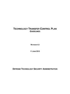 TECHNOLOGY TRANSFER CONTROL LAN GUIDELINES