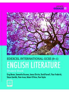 EDEXCEL INTERNATIONAL GCSE (9–1) ENGLISH LITERATURE
