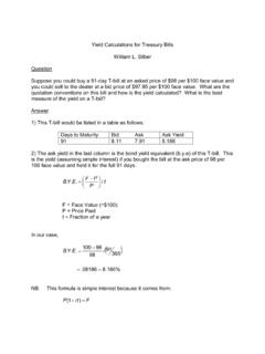 Yield Calculations for Treasury Bills William L. Silber