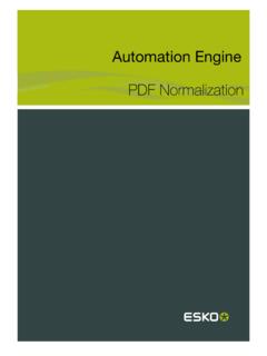 Automation Engine PDF Normalization - Esko