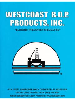 TABLE OF CONTENTS - Westcoast Bop Products