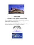 Hilton Omaha Meeting &amp; Event Planner Resource …