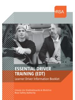 Essential Driver Training Information Booklet - RSA.ie