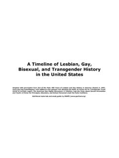 A Timeline of Lesbian, Gay, Bisexual, and Transgender ...