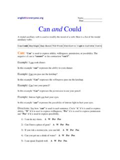 Can and Could - EnglishForEveryone.org