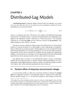 CHAPTER 3 Distributed-Lag Models - Reed College