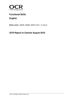 Functional Skills English - OCR