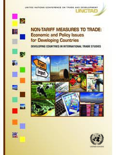 Non-Tariff Measures to Trade: Economic and …