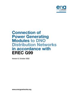 Connection of Power Generating Modules to DNO …