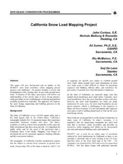 California Snow Load Mapping Project - NCSEA