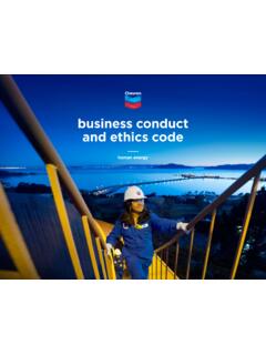 Chevron Business Conduct Ethics Code - Chevron Corporation