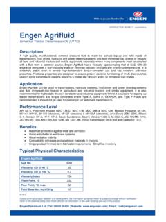 PRODUCT DATASHEET | automotive Engen Agrifluid