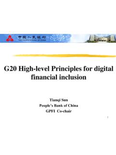 G20 High-level Principles for digital financial inclusion