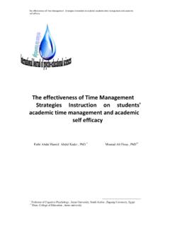 The effectiveness of Time Management Strategies ...