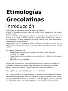 Etimolog&#237;as Grecolatinas - UNAM