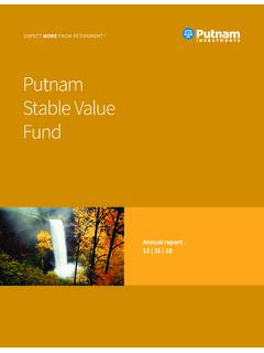 Putnam Stable Value Fund - Putnam Investments