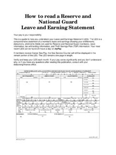 How to read a Reserve and National Guard Leave …