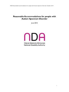 Reasonable Accommodations for people with Autism …