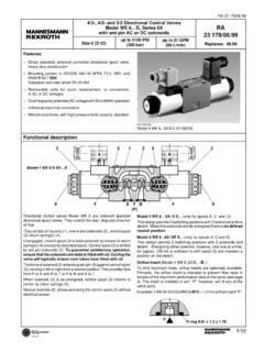 4/3-, 4/2- and 3/2 Directional Control Valves RA with wet pin …