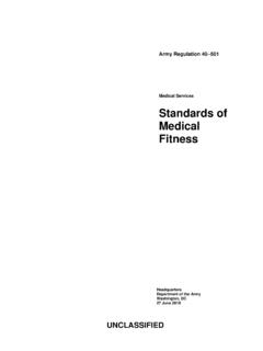 Medical Services Standards of Medical Fitness