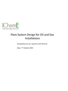 Flare System Design for Oil and Gas Installations - IChemE