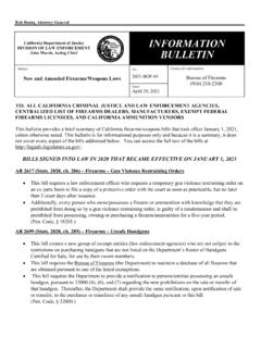 2021-BOF-01 New and Amended Firearms/Weapons Laws
