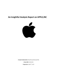 An Insightful Analysis Report on APPLE,INC