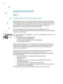 Programma GeestKracht Call 4 - fnozorgvoorkansen.nl