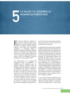 LA SALUD Y EL DESARROLLO HUMANO EN PUERTO RICO