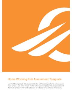 Home Working Risk Assessment Template - High Speed …