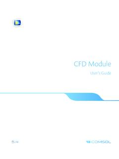 The CFD Module User’s Guide - COMSOL Multiphysics