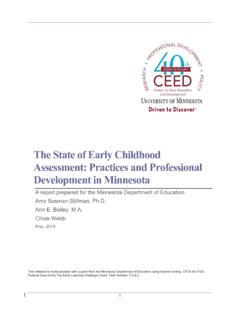 The State of Early Childhood Assessment: Practices and ...