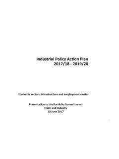 Industrial Policy Action Plan 2017/18 - 2019/20