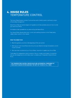 4. HOUSE RULES TEMPERATURE CONTROL - Food …