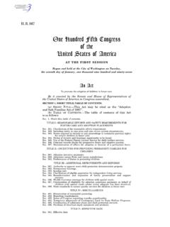 One Hundred Fifth Congress of the United States of …