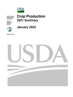 Crop Production 2021 Summary 01/12/2022