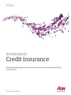 Response to Request for Credit insurance - Risk