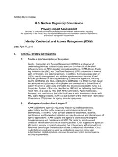 U.S. Nuclear Regulatory Commission Privacy Impact ...