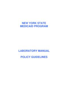 LABORATORY MANUAL POLICY GUIDELINES - eMedNY