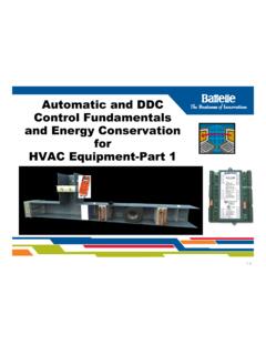 Automatic and DDC Control Fundamentals and Energy ...
