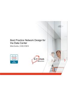 Best Practice Network Design for the Data Center - Cisco